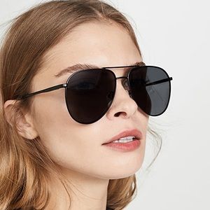 Le Specs Road Trip Aviator Black Sunglasses